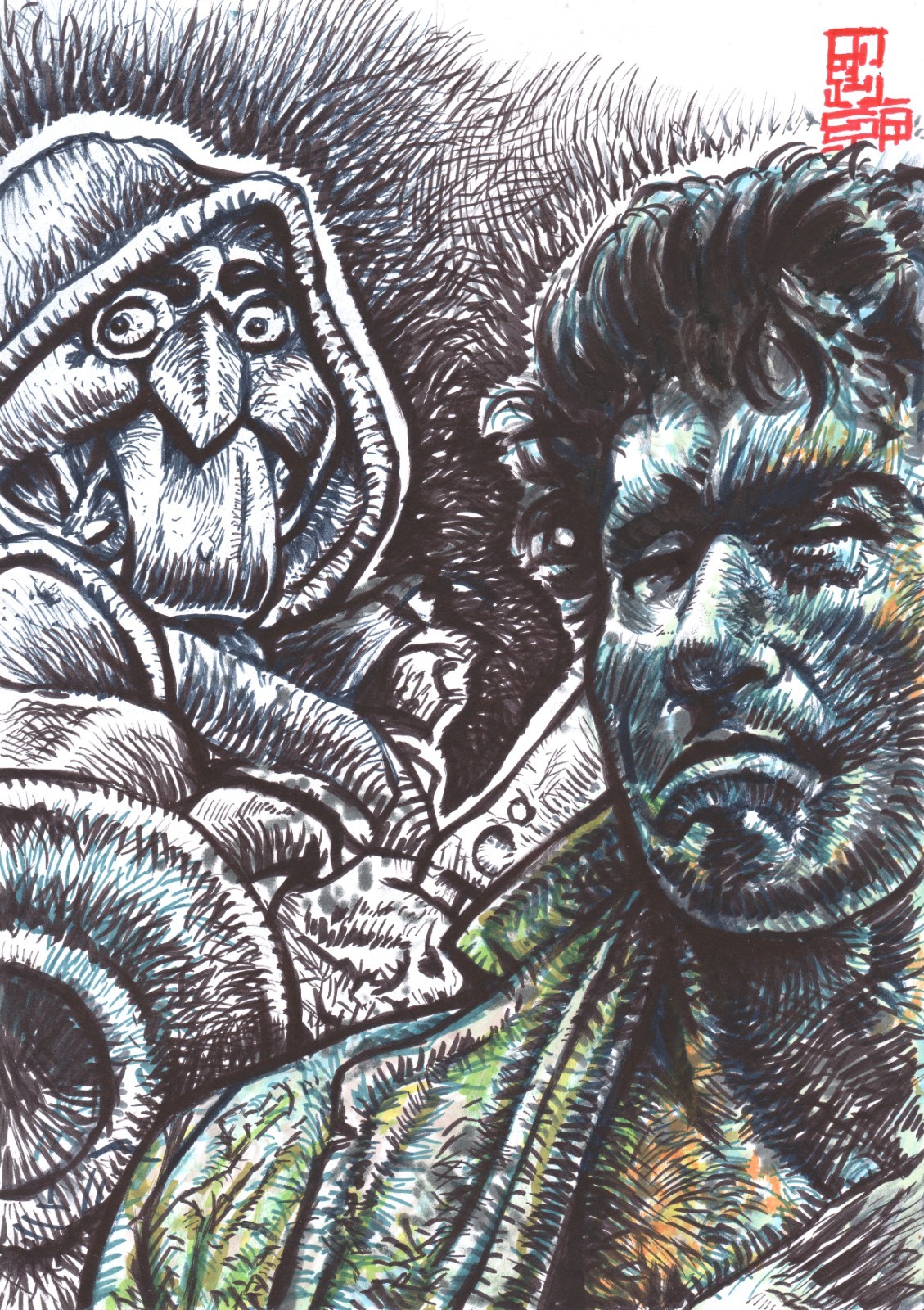 Druuna. Tribute to Paolo Serpieri. Marker. 8,3x11,7inch. COA Included.