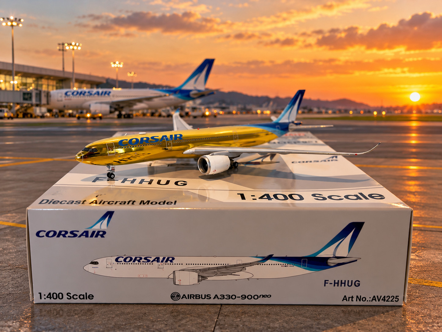 1:400 - Lot of Rare models  including - Corsair A330 - Gold Livery