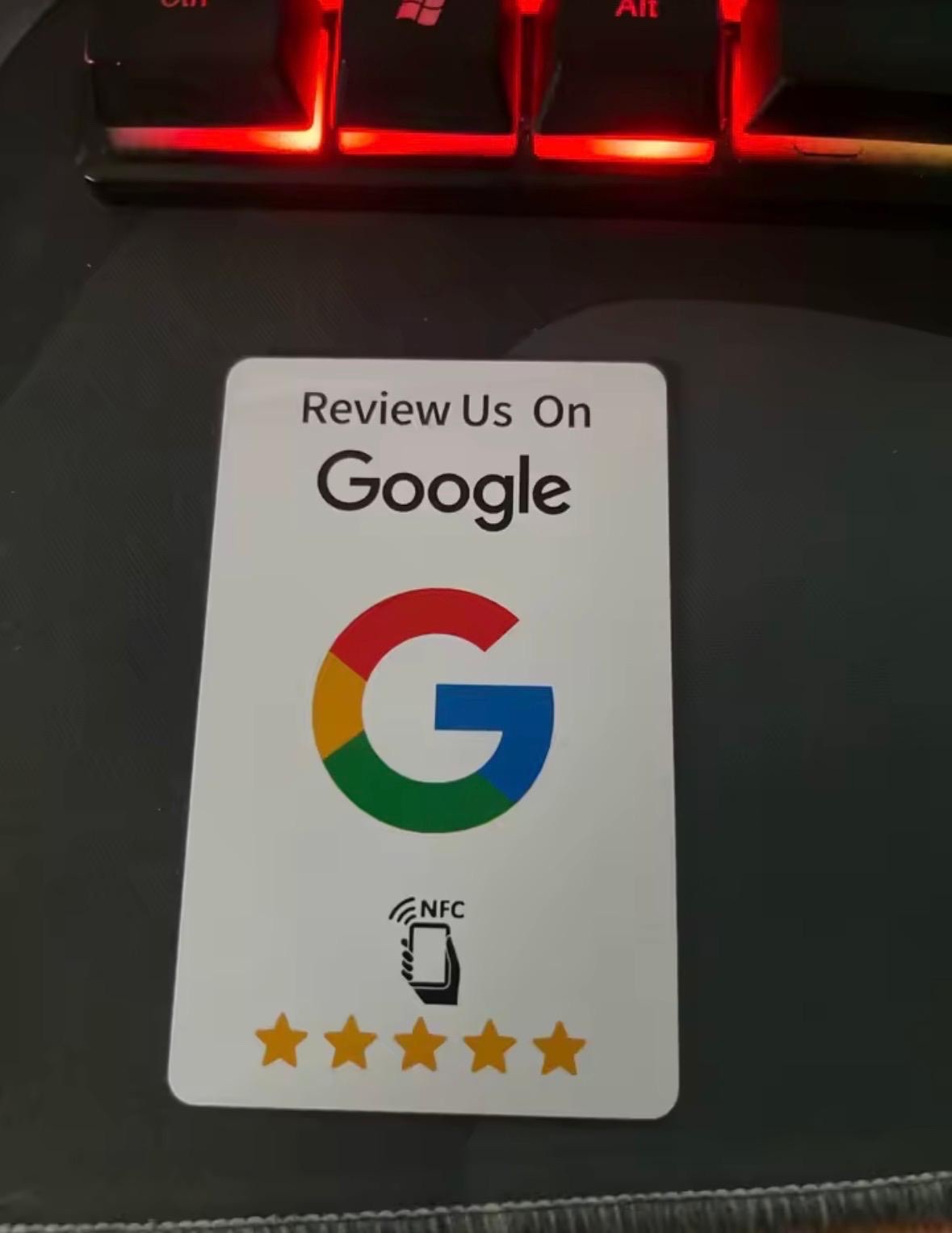 10 Cards Google NFC Review Card Size