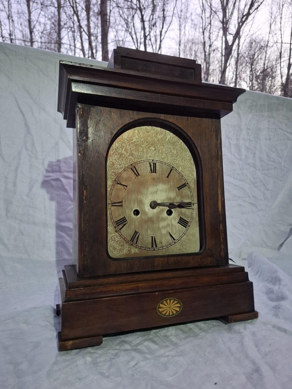 Antique Vintage Mantel Clock Untested 