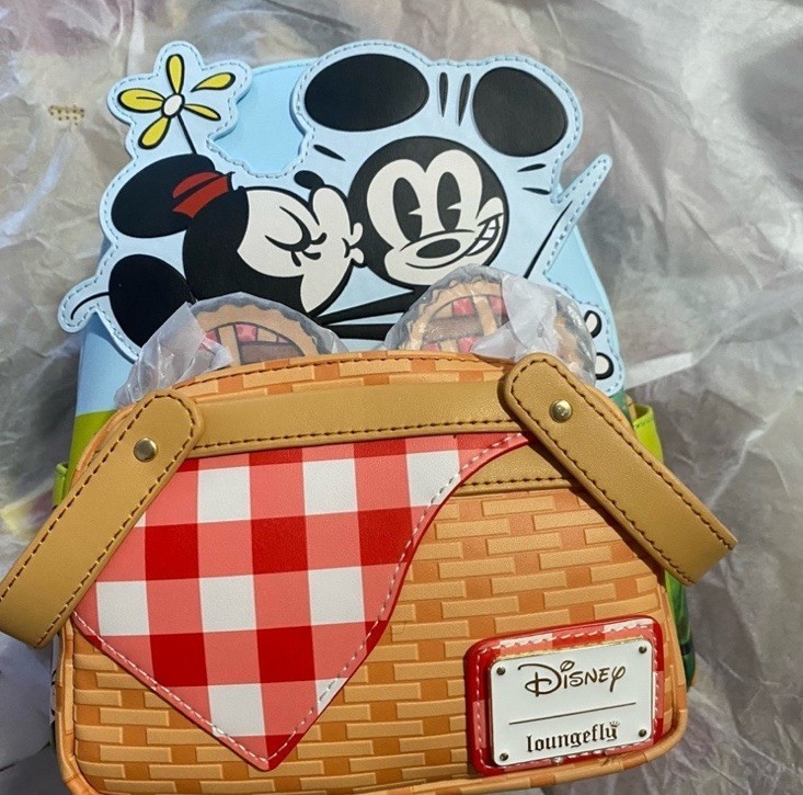 Mickey And Friends Loungefly Picnic Basket Mini Backpack with Coin Bag