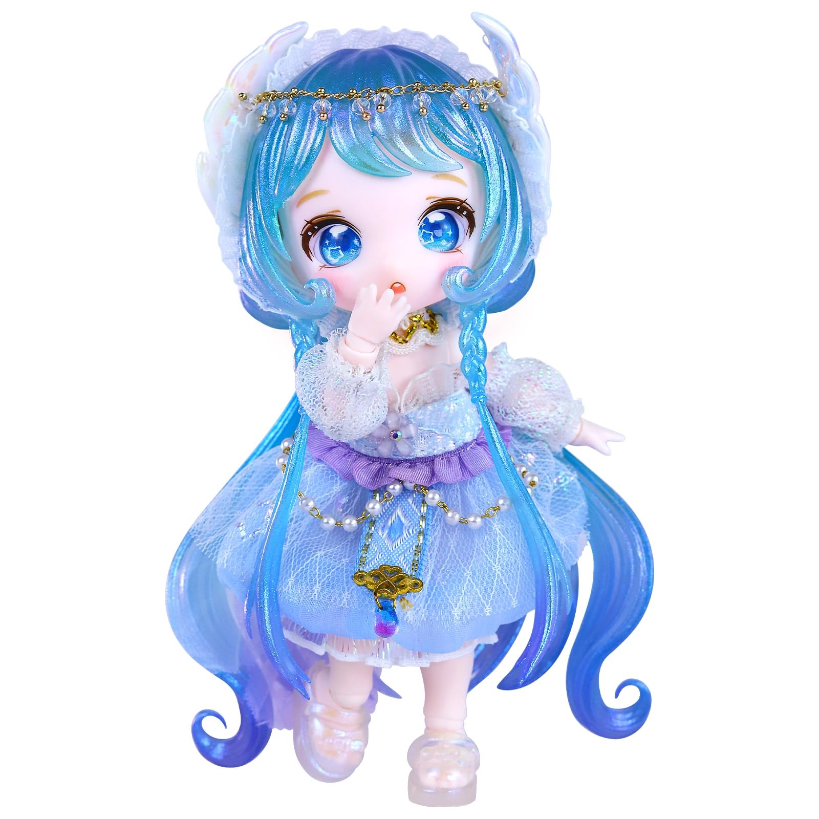 Icy Fortune Days Anime Style Doll Set Cute Multicolor Bjd Aquarius Diy Gift 13cm