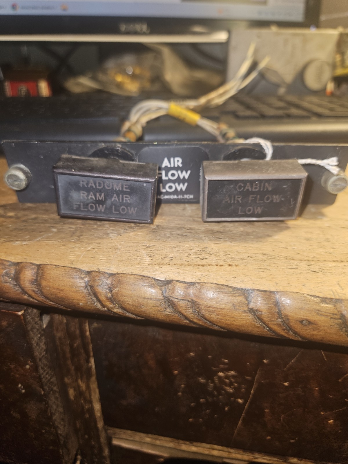 RARE VINTAGE MILITARY AIRCRAFT AIR FLOW PANEL SWITCH BAC-M10A-11-7CH HTF