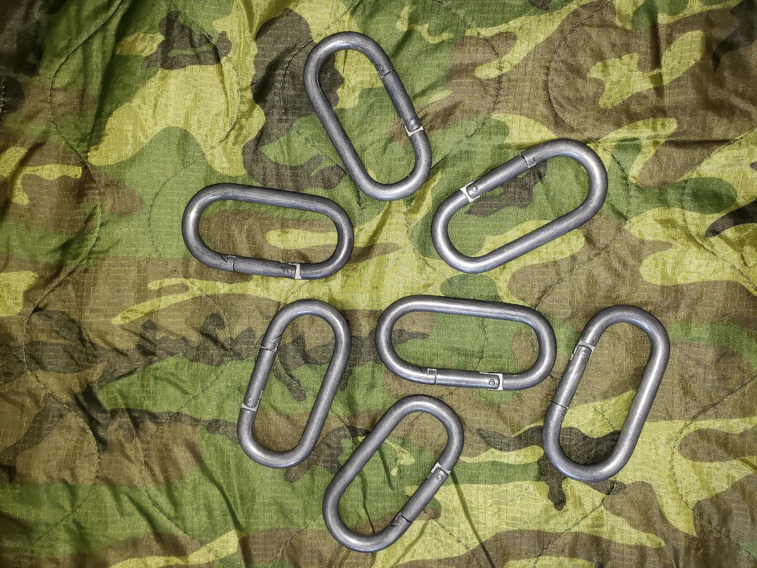 New Made and Aged Vietnam Style Carabiner (for rope, gear, keys, bottles)