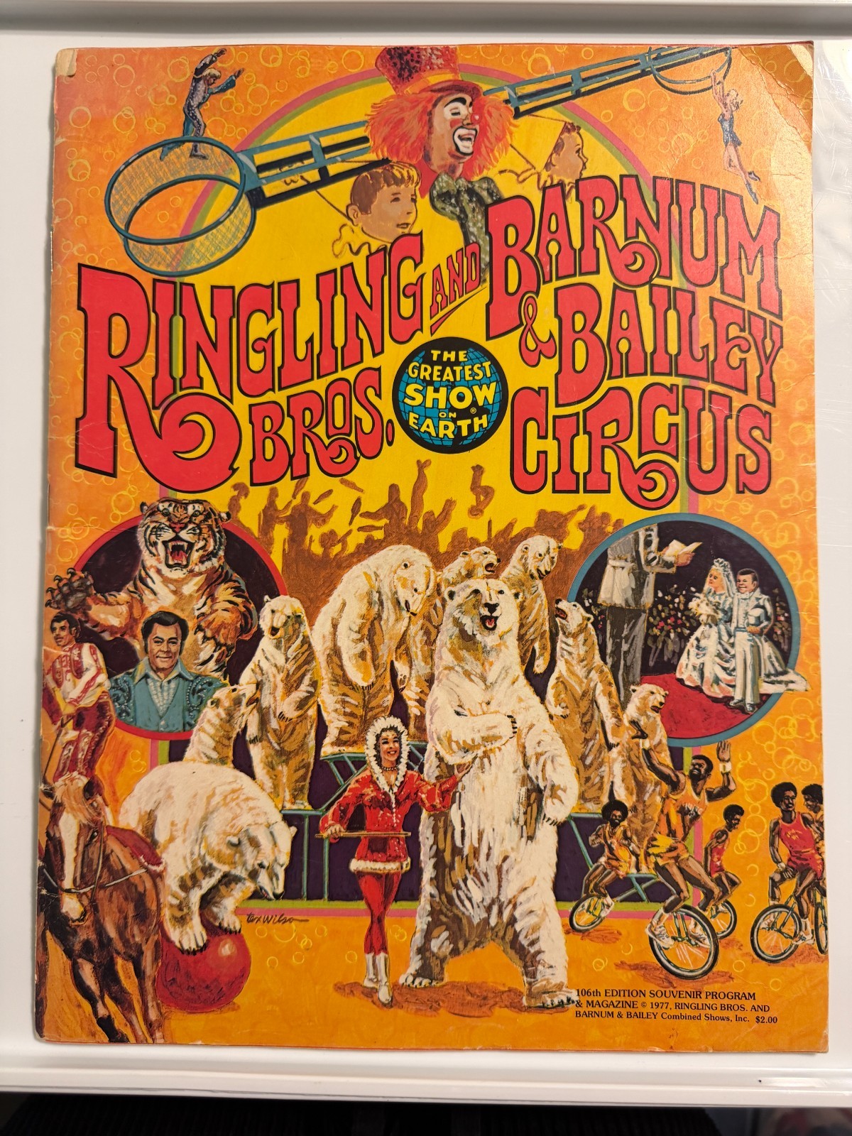 Vintage 1977 Ringling Bros Barnum & Bailey Circus 106th Edition Souvenir Program