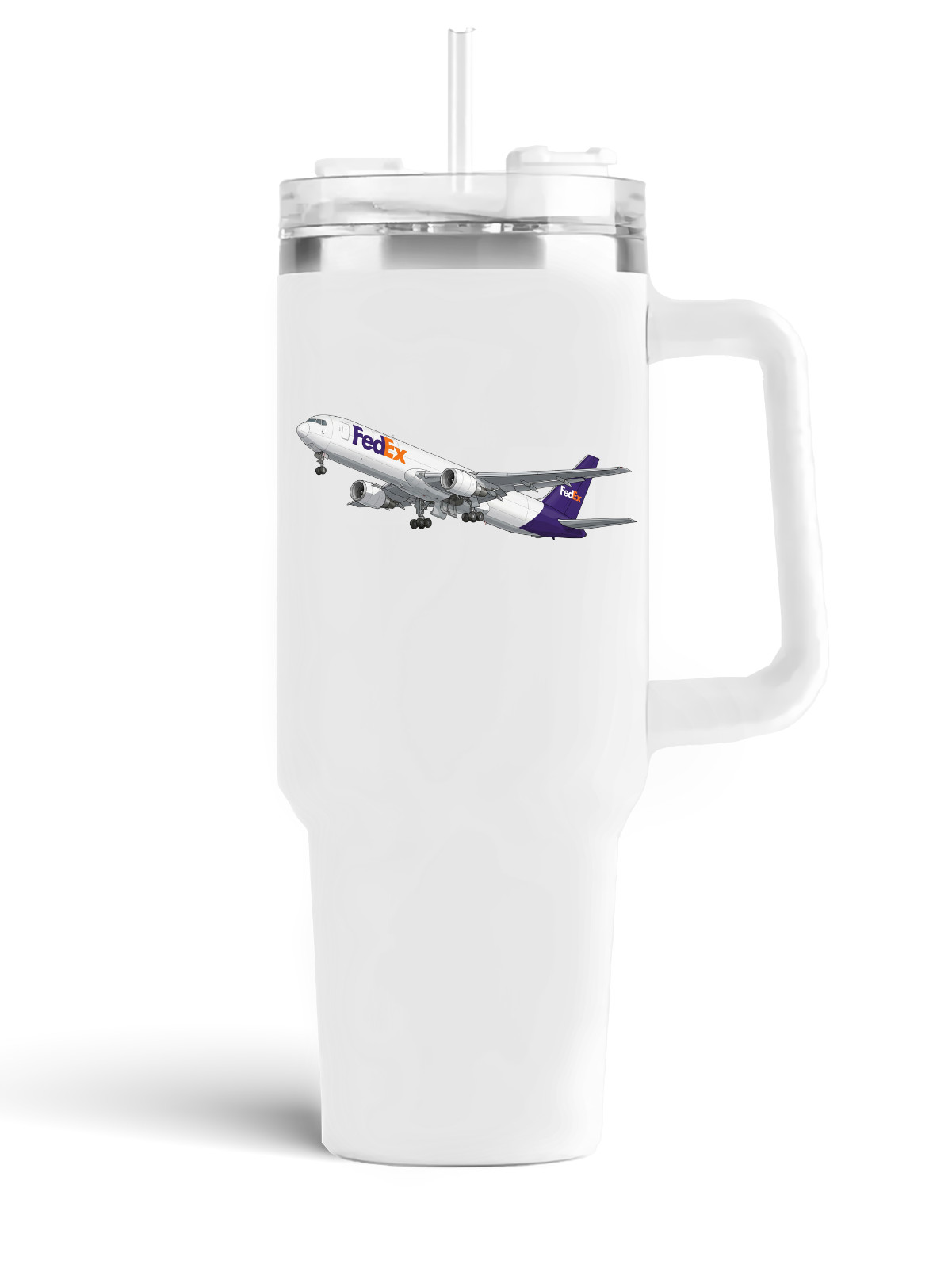 FedEx Boeing 767 Stainless Steel Quencher Tumbler 40oz.