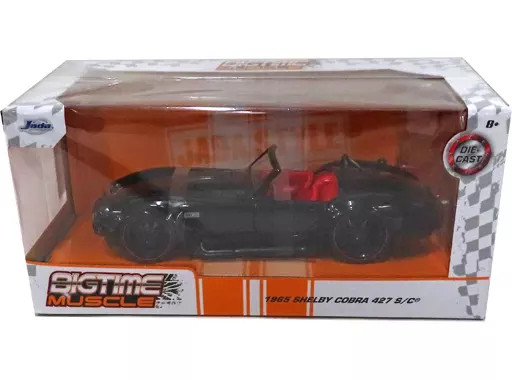 1/24 Jada Toys Bigtime Muscle 1965 Shelby Cobra 427 S/C Black Red 32704