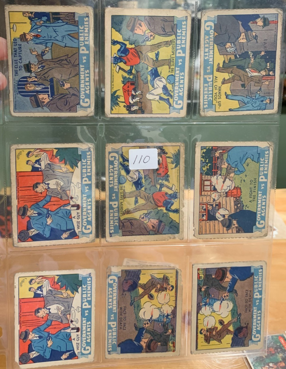 Rare (9) 1936 R61 Government Agents vs. Public Enemies Card Lot Low Grade
