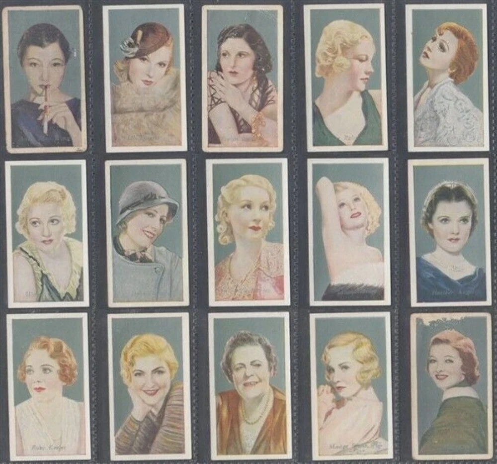 1934 GODFREY PHILLIPS LTD. FILM FAVOURITES 50 TOBACCO CARD SET