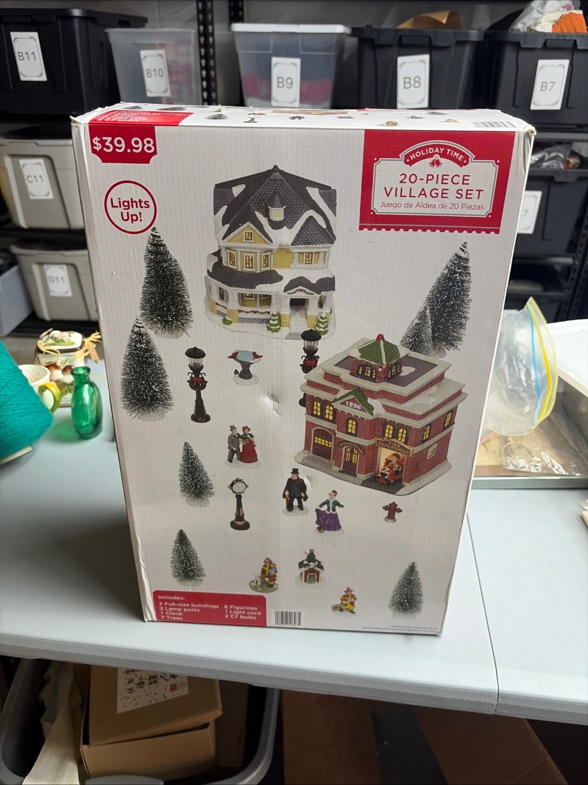 Holiday Time 20- Piece Country Set Light Up Village Collectible Decor Piece