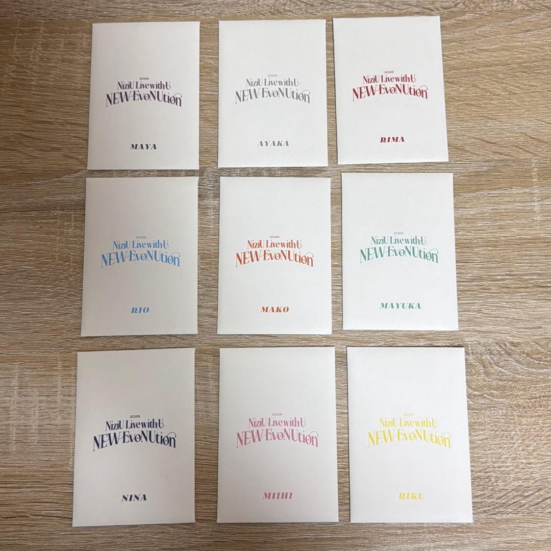 NiziU EvoNUtion Photo Card Set 9 Types Unopened JYP K-pop NiziU EvoNUtion Photo Card Set 9 Types Unopened JYP K-pop
