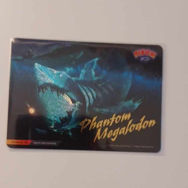 Fisch Series 1 Phantom Megalodon Trading Card Pack Collecters Card Ultra Rare.