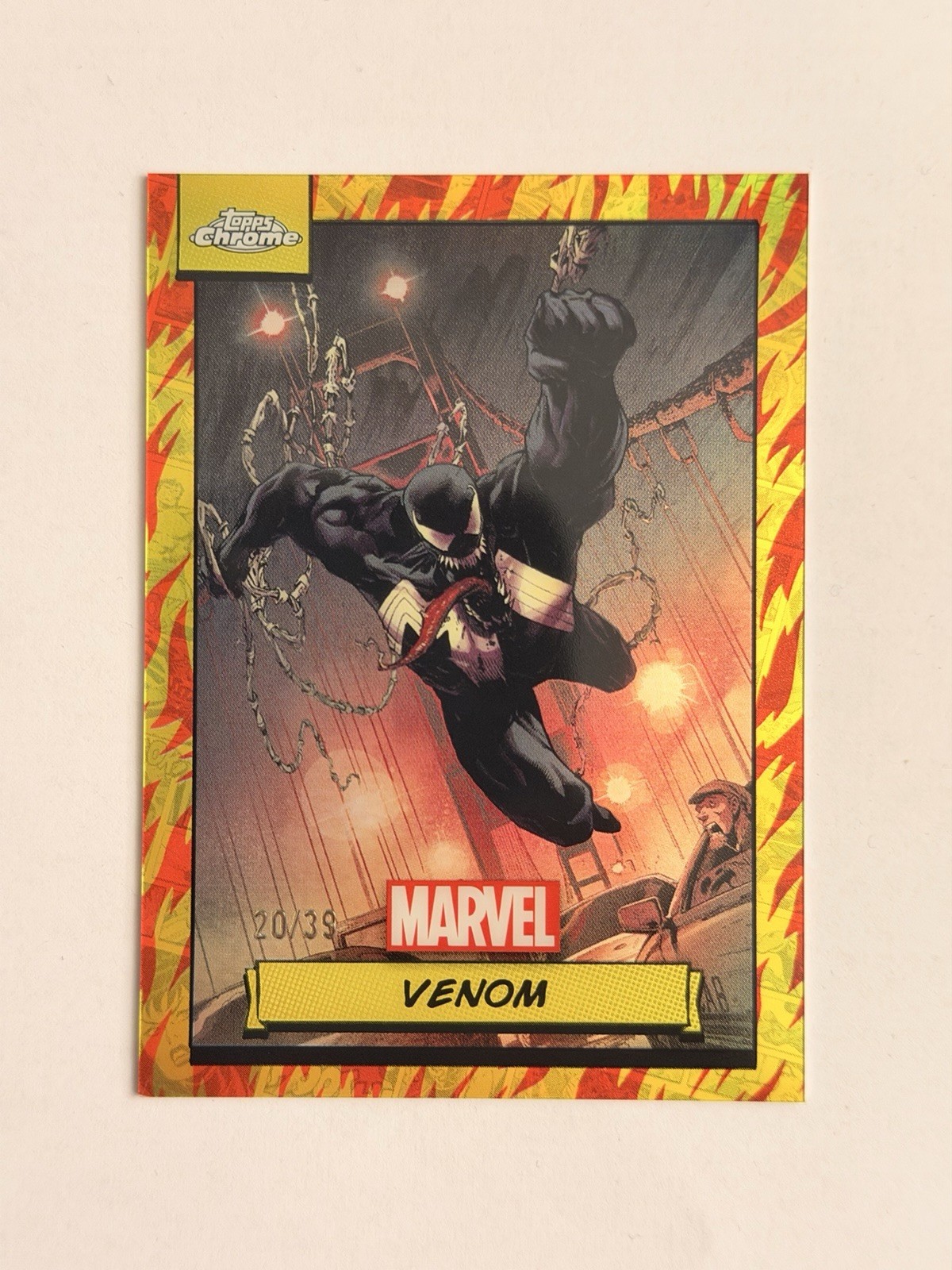 2024 Topps Chrome Marvel Venom Human Torch Refractor /39