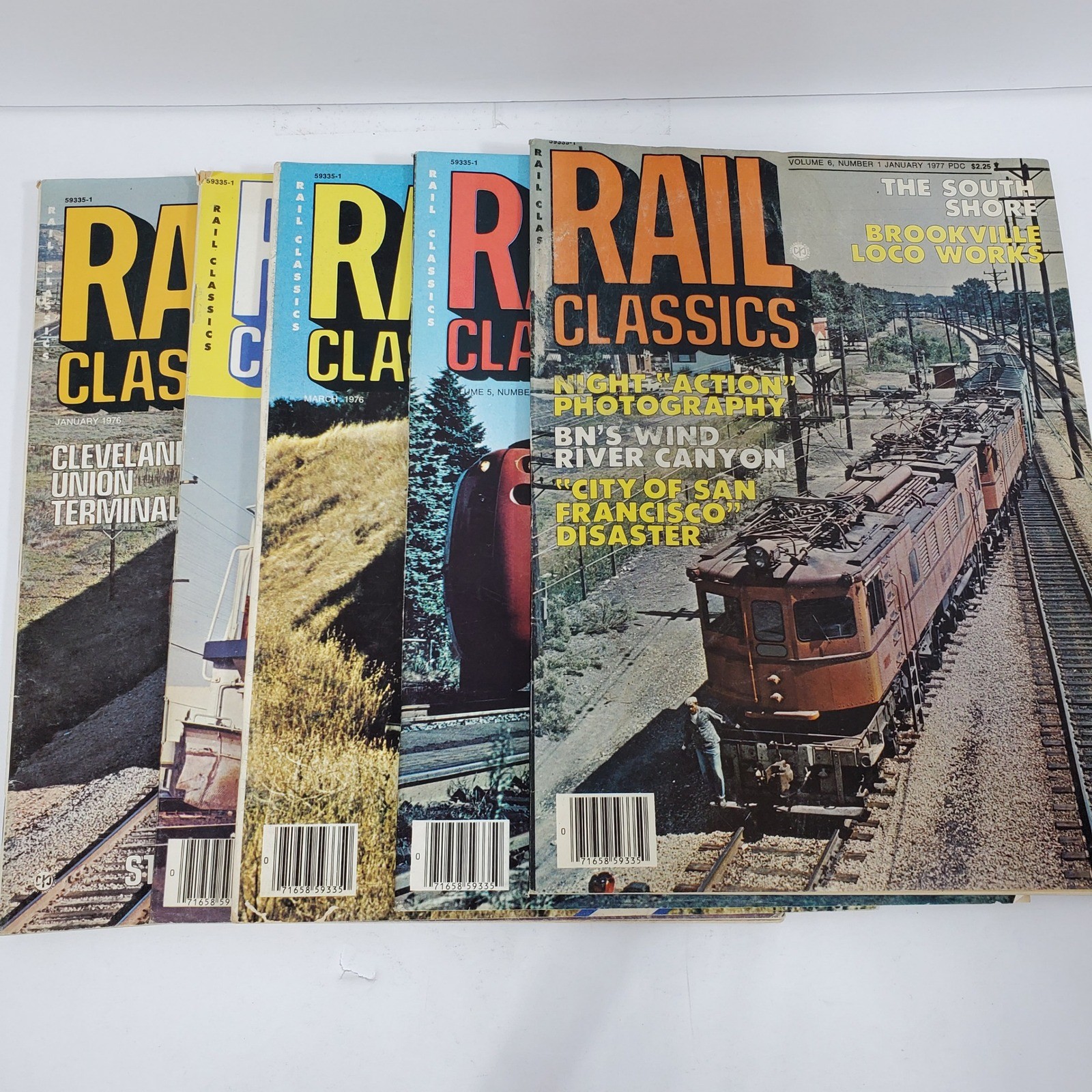 Rail Classics Magazine Lot of 5 1976 to 1977 Vintage Trains