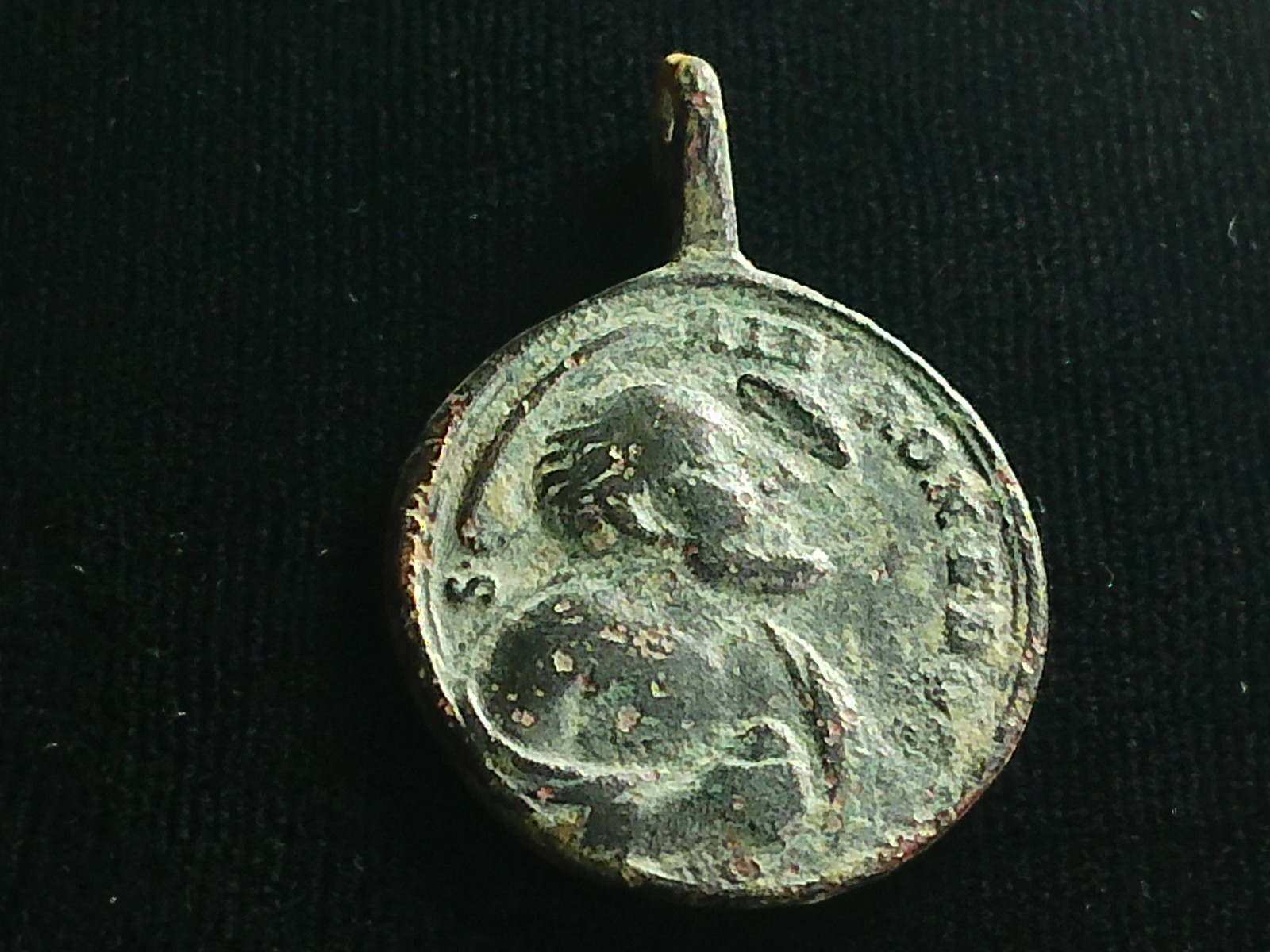 Dug Bronze 17th - 18th Century St Jerome / Our Lady of Guadalupe Religious Medal