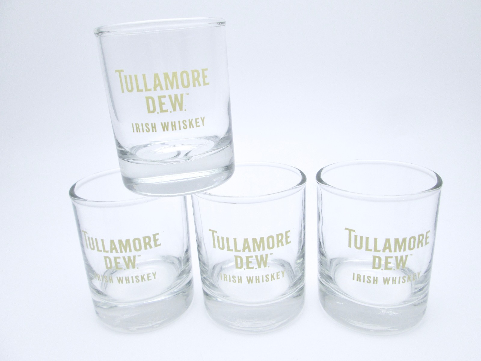4 X NEW 2.5 oz • Tullamore Dew Irish Whiskey Glasses Shot / Jigger Fast Shipping