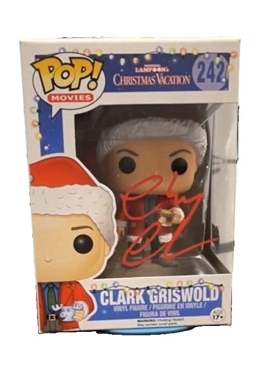 Funko Pop Movies National Lampoon\'s Clark Griswold #242 Signed Chevy Chase JSA