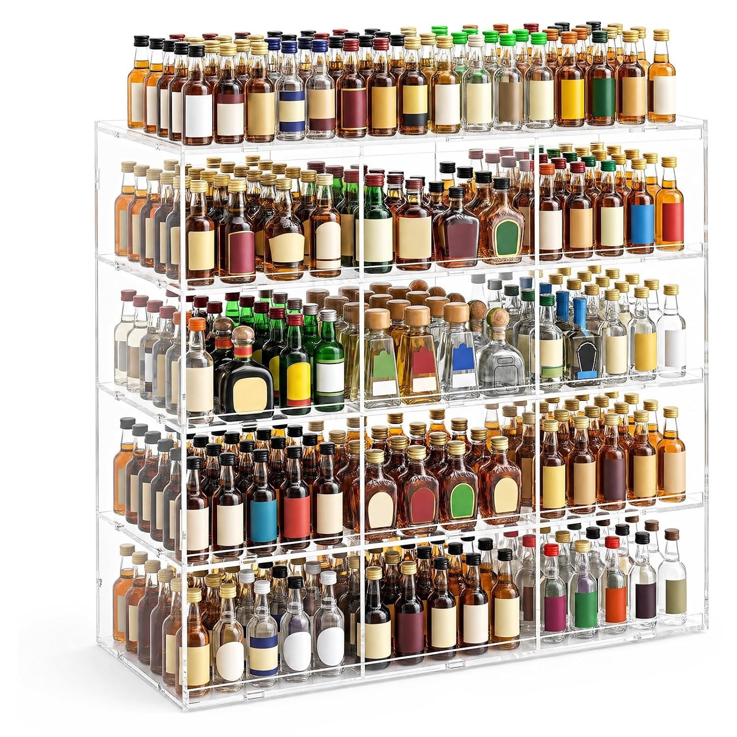 Cinnvoice 12 Compartment 50ml Mini Liquor Bottle Acrylic Countertop Display