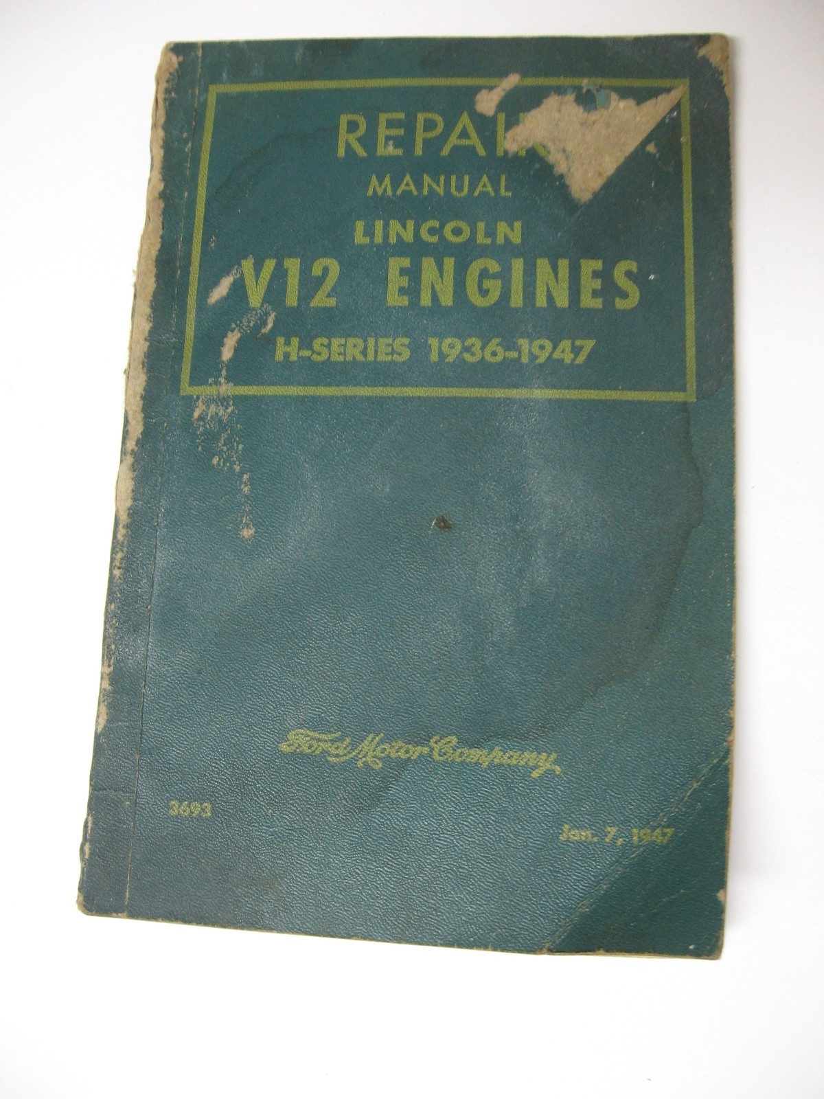 1947 V-12 Repair Manual Lincoln H-Series 1936-1947 years, Original- illustrated
