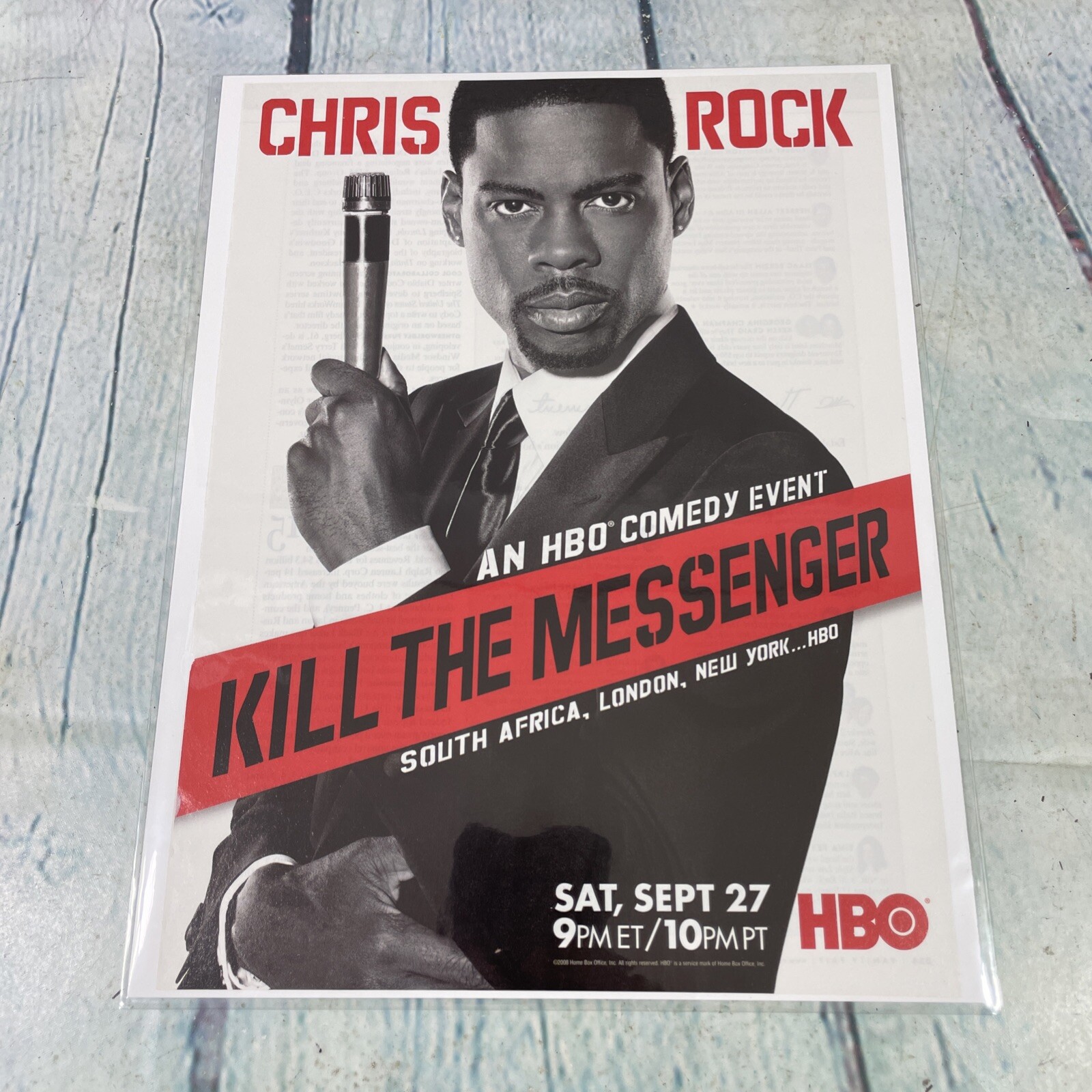 2008 Chris Rock HBO Comedy Event TV Print Ad/Poster Promo Art Magazine Page
