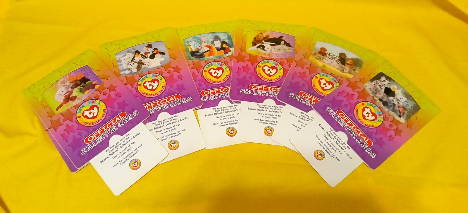 Vintage 1998 Ty Beanie Babies Official Collector Cards (Lot of 10) BBOC Trading Vintage 1998 Ty Beanie Babies Official Collector Cards (Lot of 10) BBOC Trading