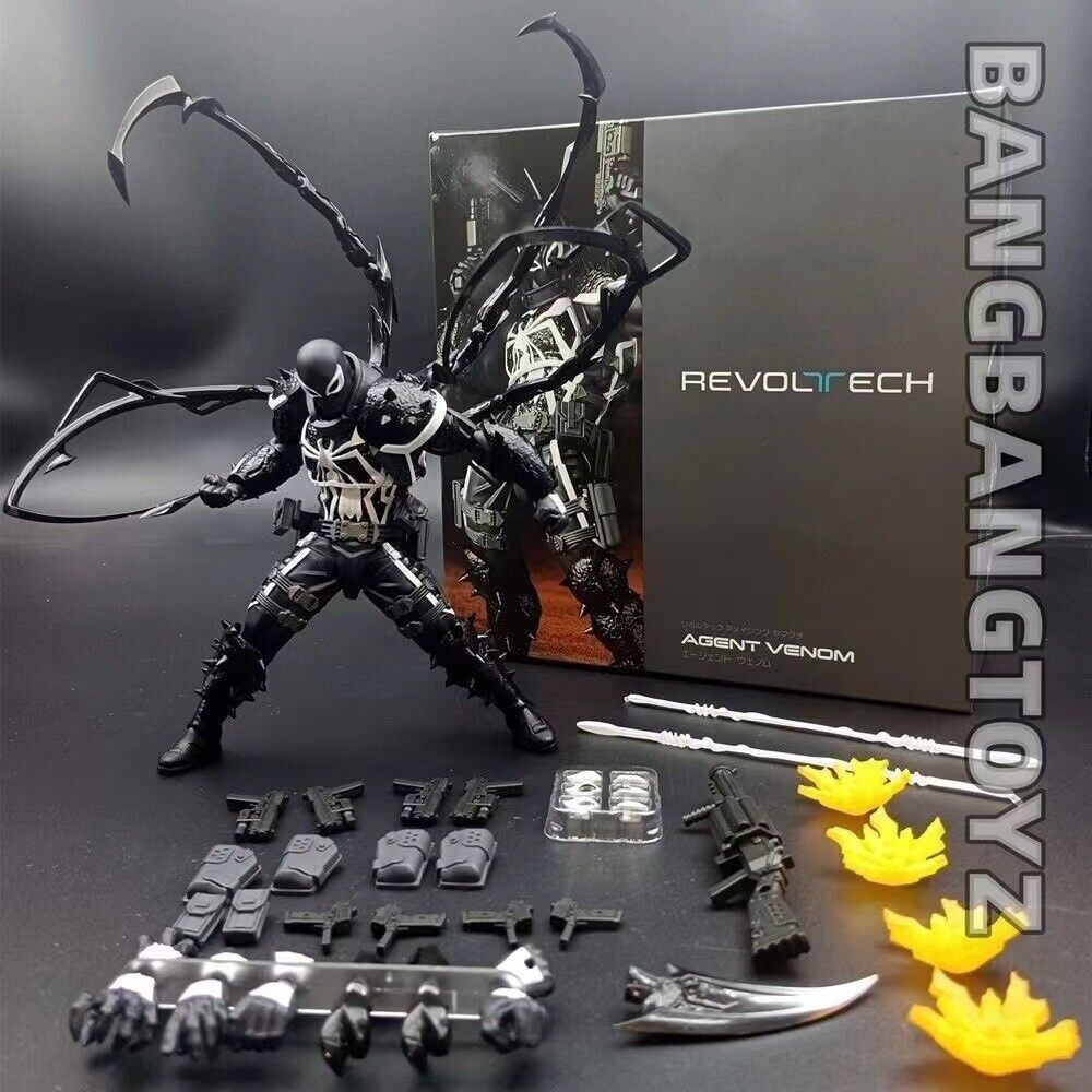 Revoltech Amazing Yamaguchi Spider-Man Agent Venom Action Figure Boxed Model Toy
