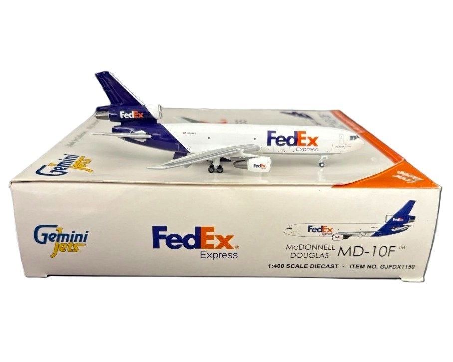 Gemini Jets GJFDX1150 FedEx McDonnell Douglas MD-10F N383FE Diecast 1/400 Model
