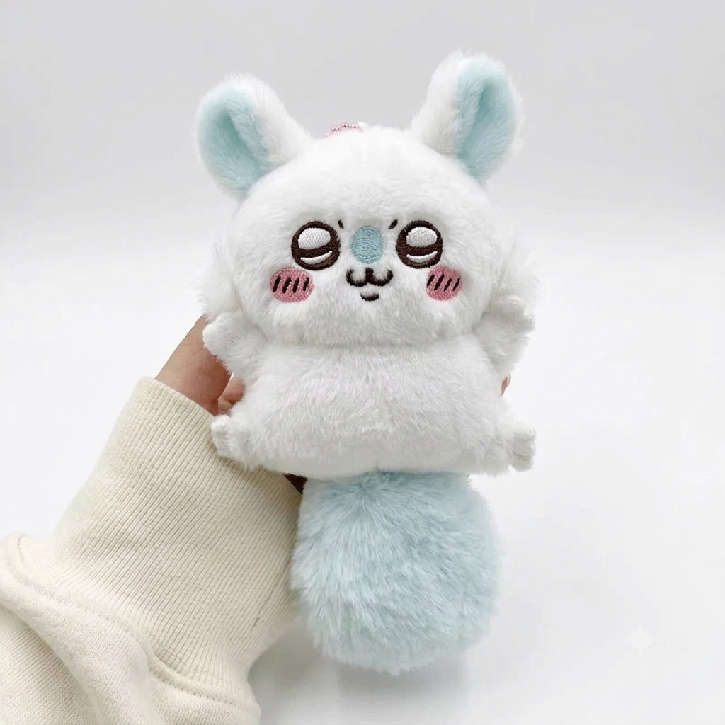 Cute Chiikawa Plush Doll Keychain Momonga Doll Toy Mascot Ornament Gifts.