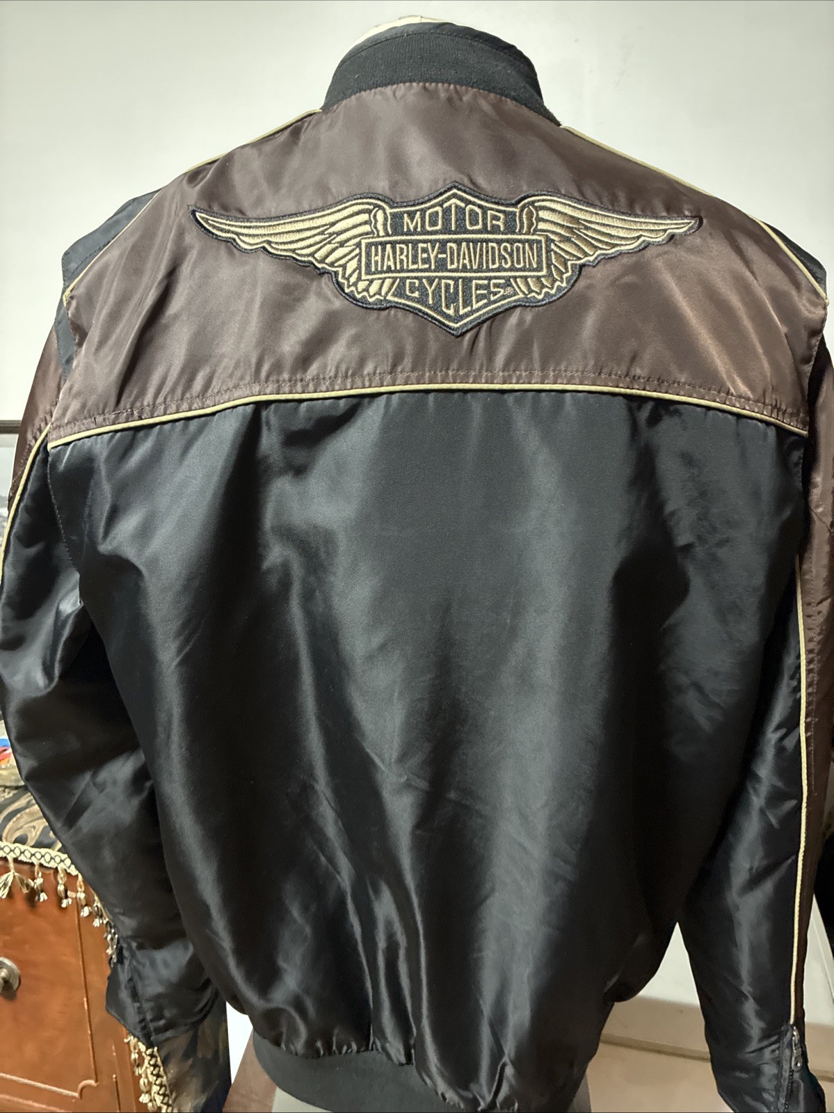 Harley-Davidson Men's Hex Head Quilted Bomber Riding Jacket 97440-15VM Large EUC