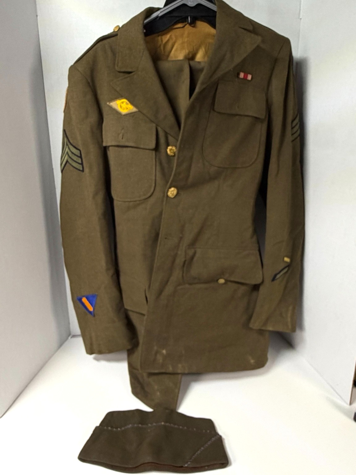 WWII USAAF 7th Air Force Sergeant Uniform Jacket Pants Garrison Cap 1942