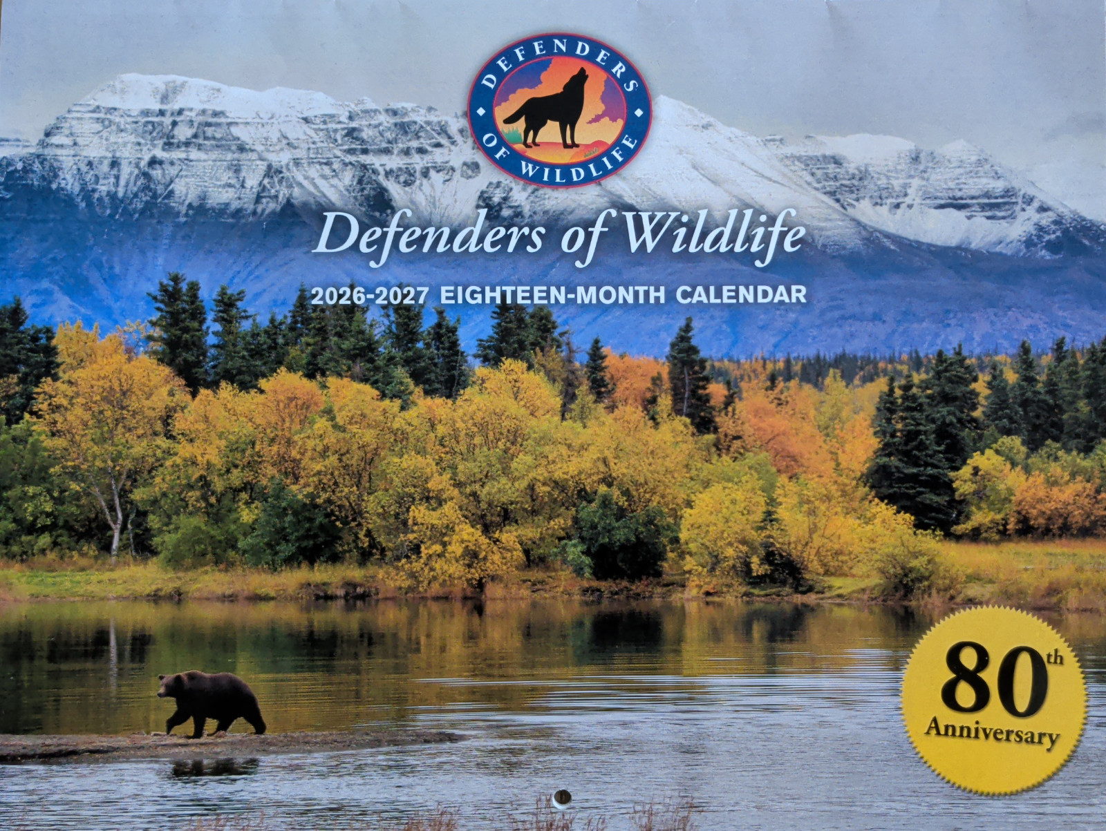 2026-2027 18-Month Calendar, Wildlife Pictures, DONATION TO WILDLIFE