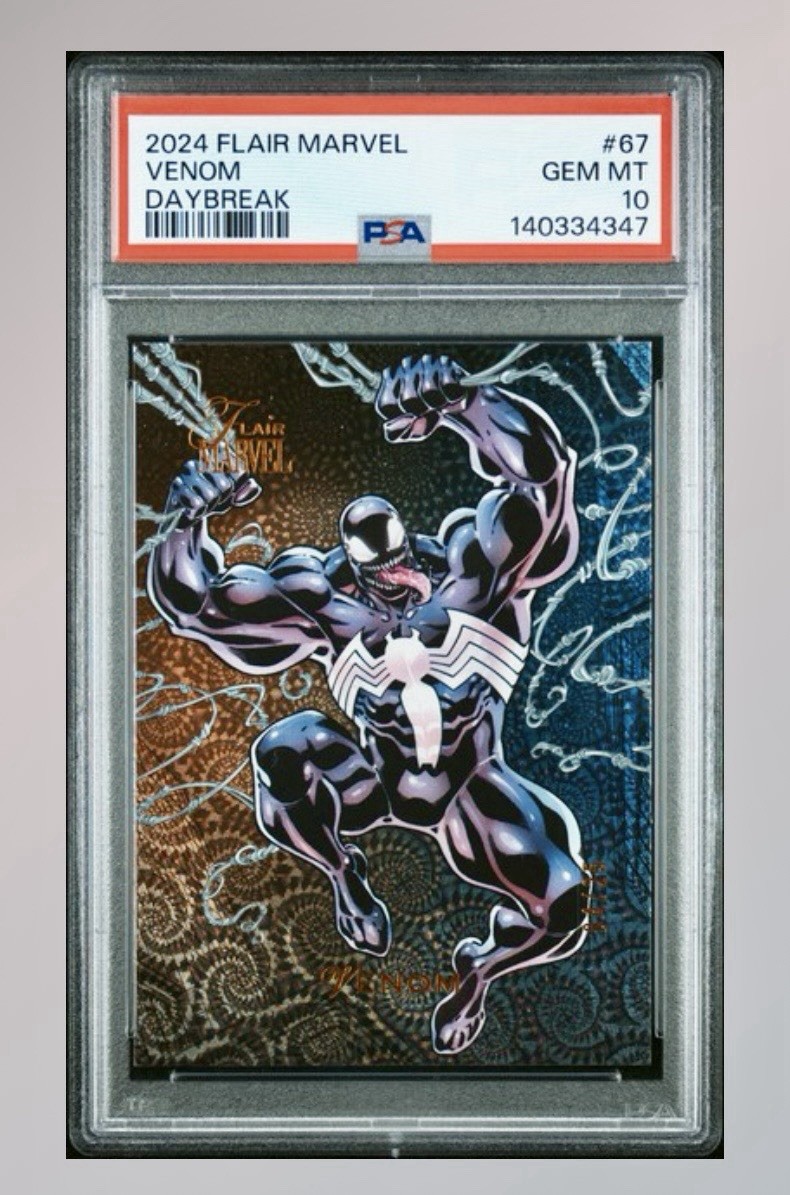 2024 Flair Marvel Venom /25 Daybreak Flair #67 PSA 10 GEM MINT