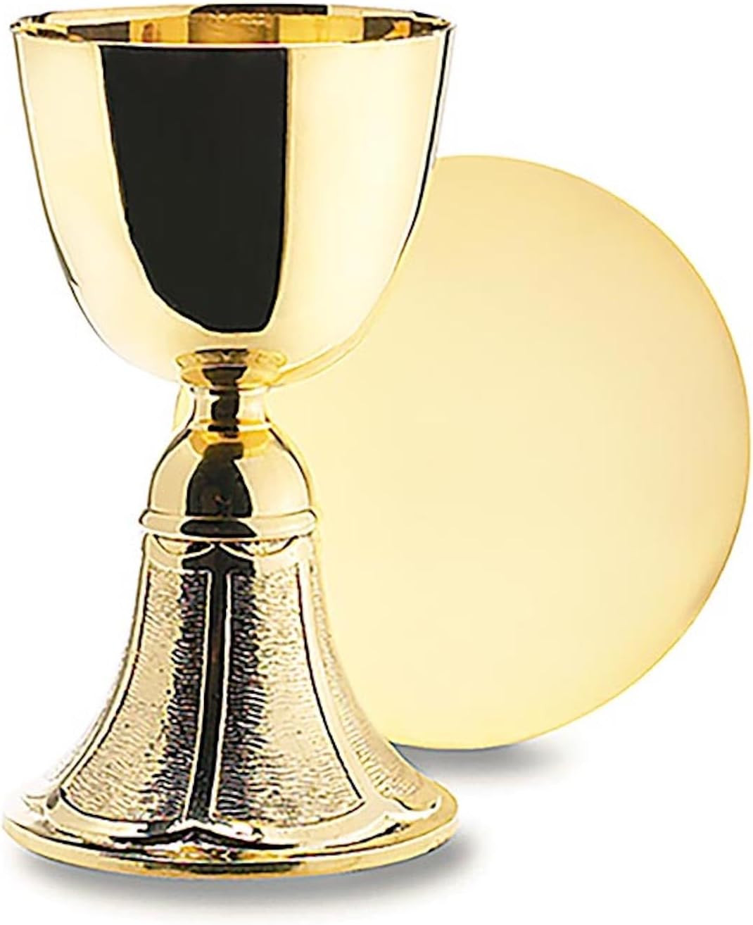 Church Gold Plated Brass Chalice & Paten, 12 Ounce, Classic