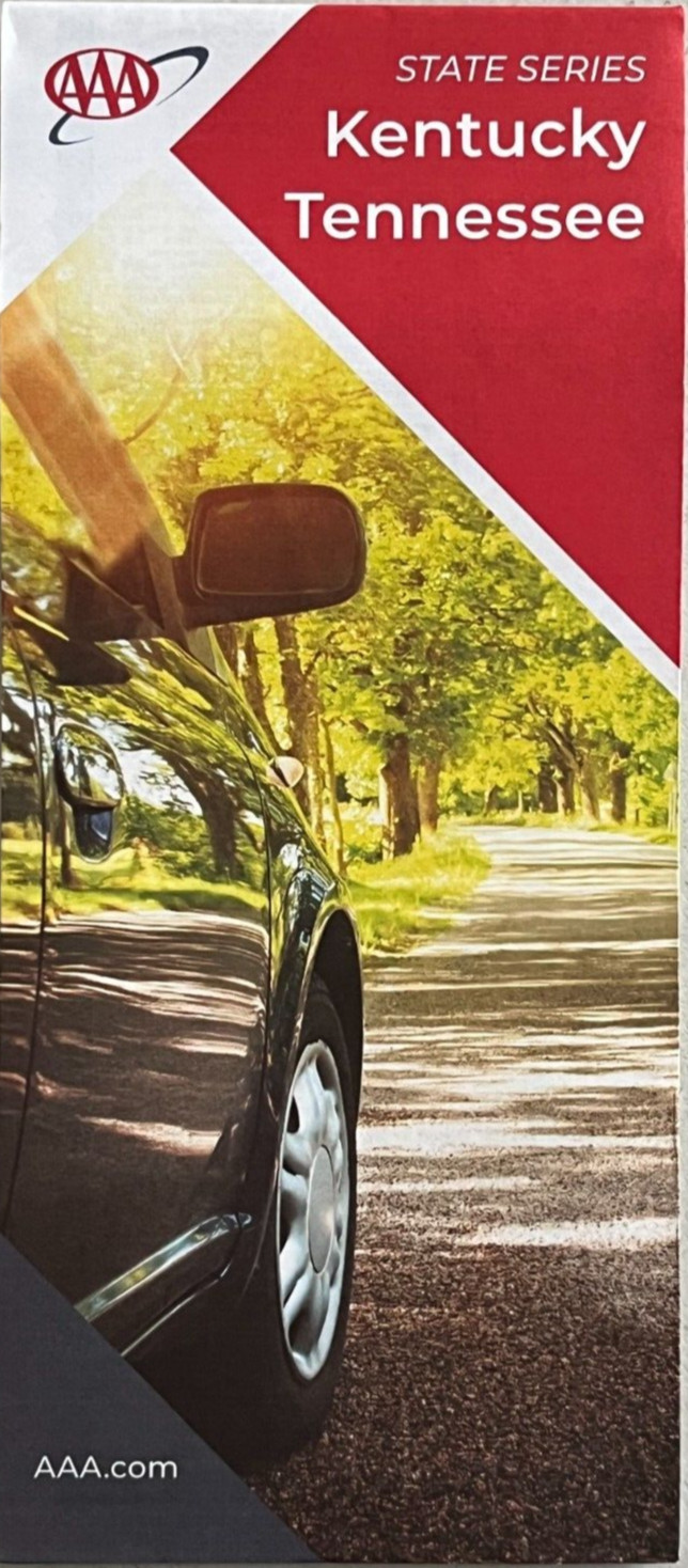New AAA KENTUCKY - TENNESSEE STATE ROAD MAP  Highway Tour  KY/TN   LATEST 2025
