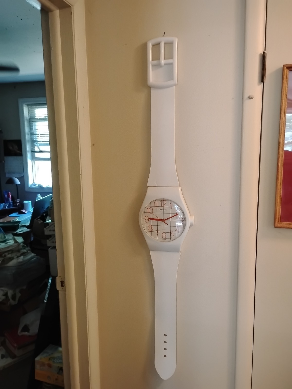 Swatch Wrist Watch Maxi Wall Clock Retro Vintage Jumbo Modern Grid Pop Art