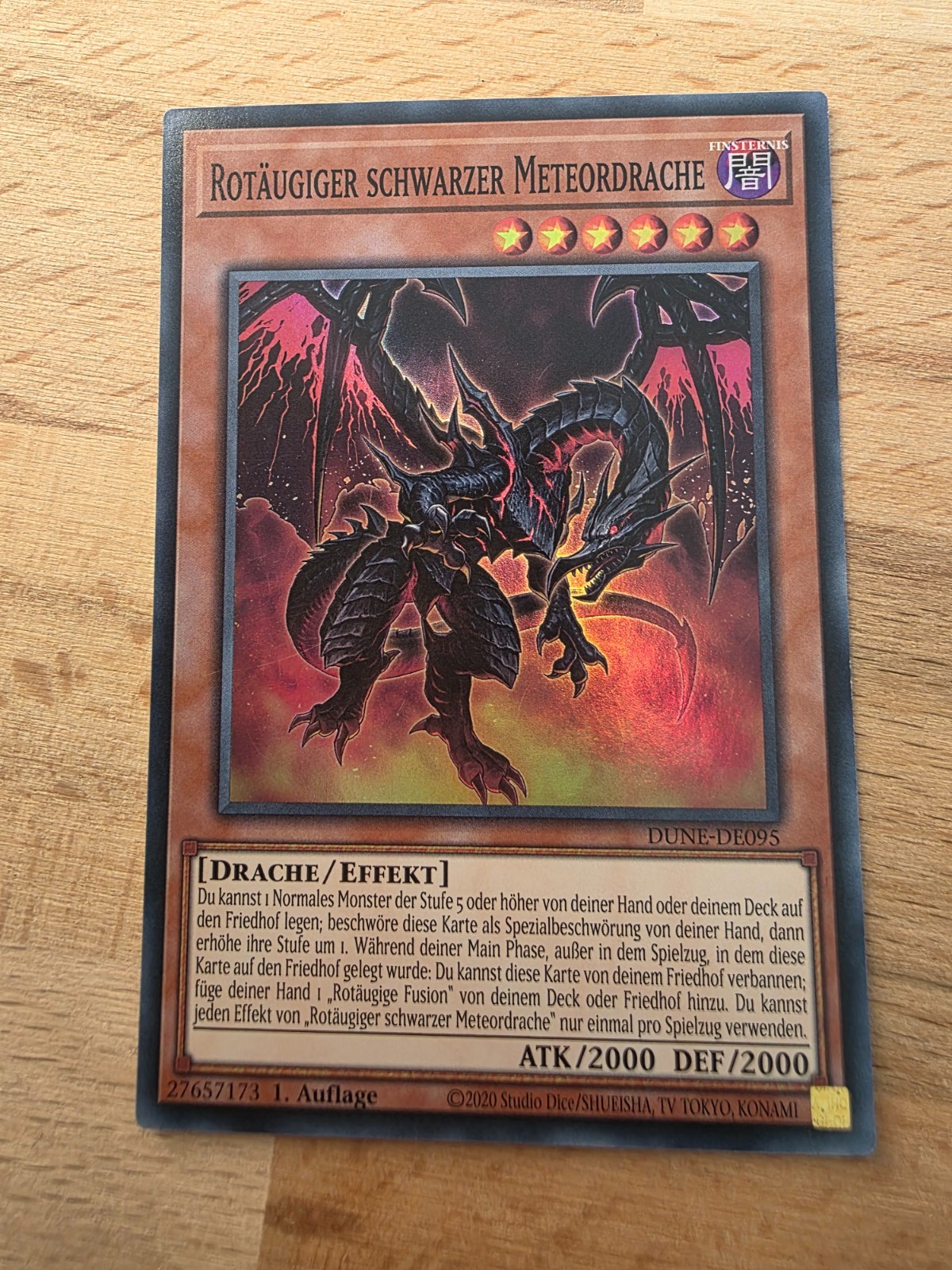 Yu-Gi-Oh DUNE-EN095 Red-Eyes Black Meteor Dragon Super Rare NM 1st