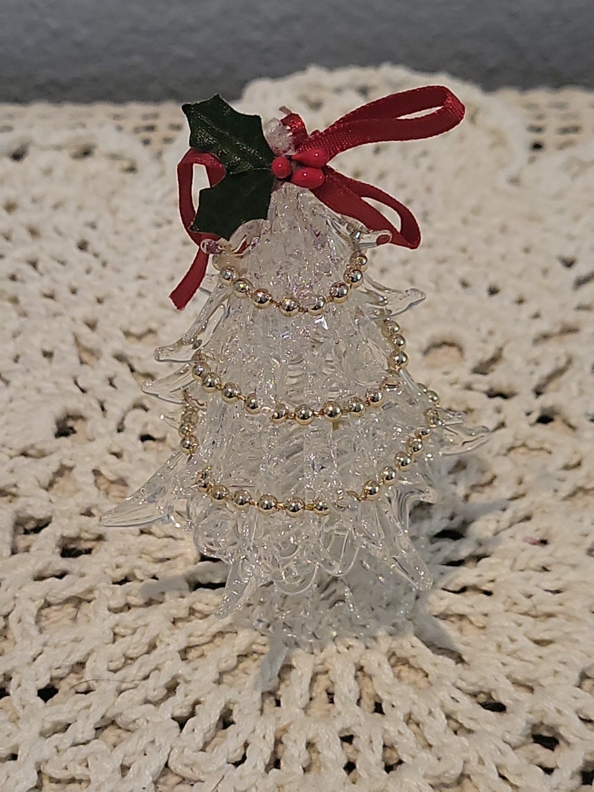 Vintage Silvestri Hand Spun Glass Christmas Tree Ornament 3 1/2\