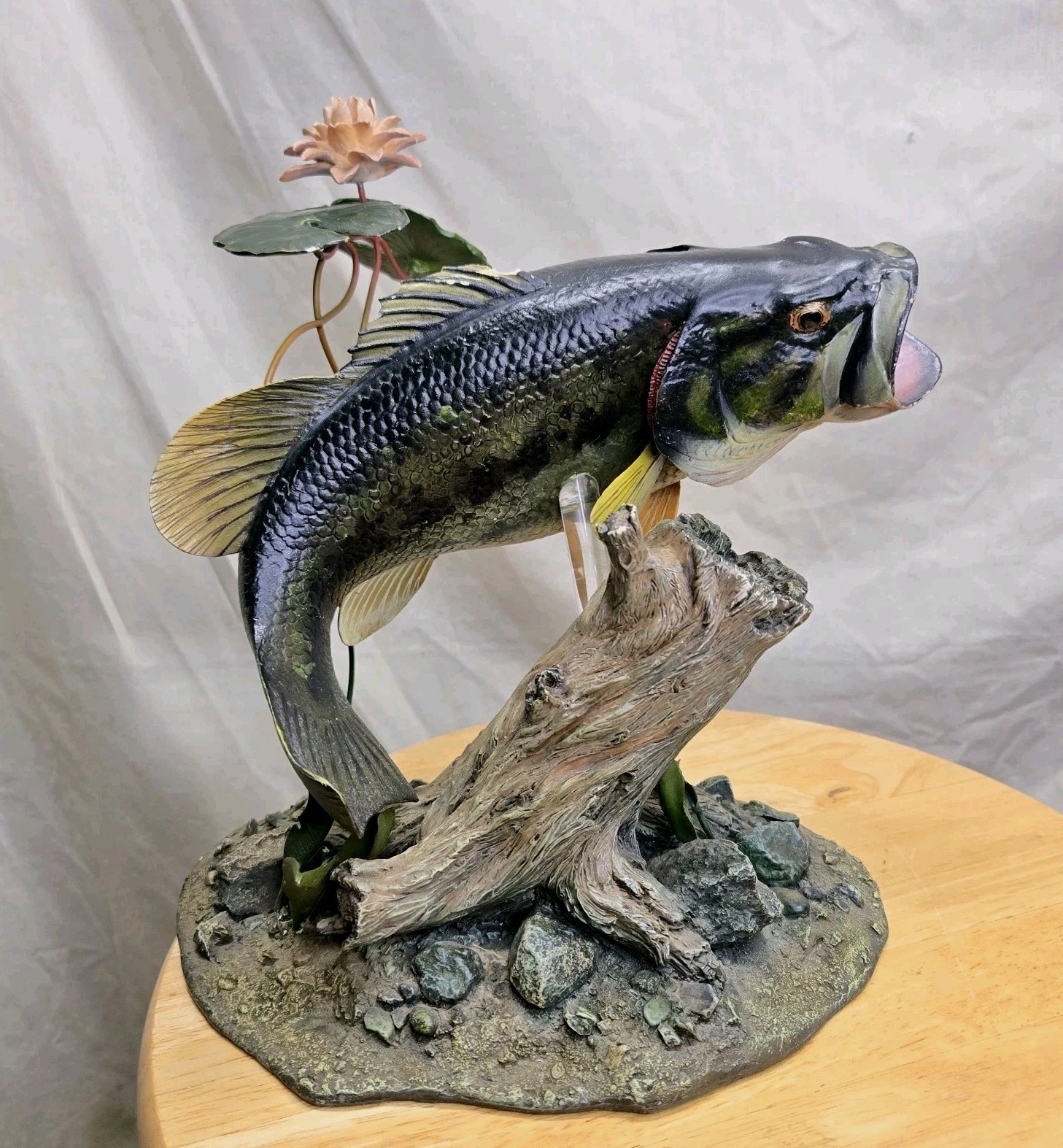 Vintage Backwater Bass George Kruth Danbury Mint Freshwater Trophies Collection 