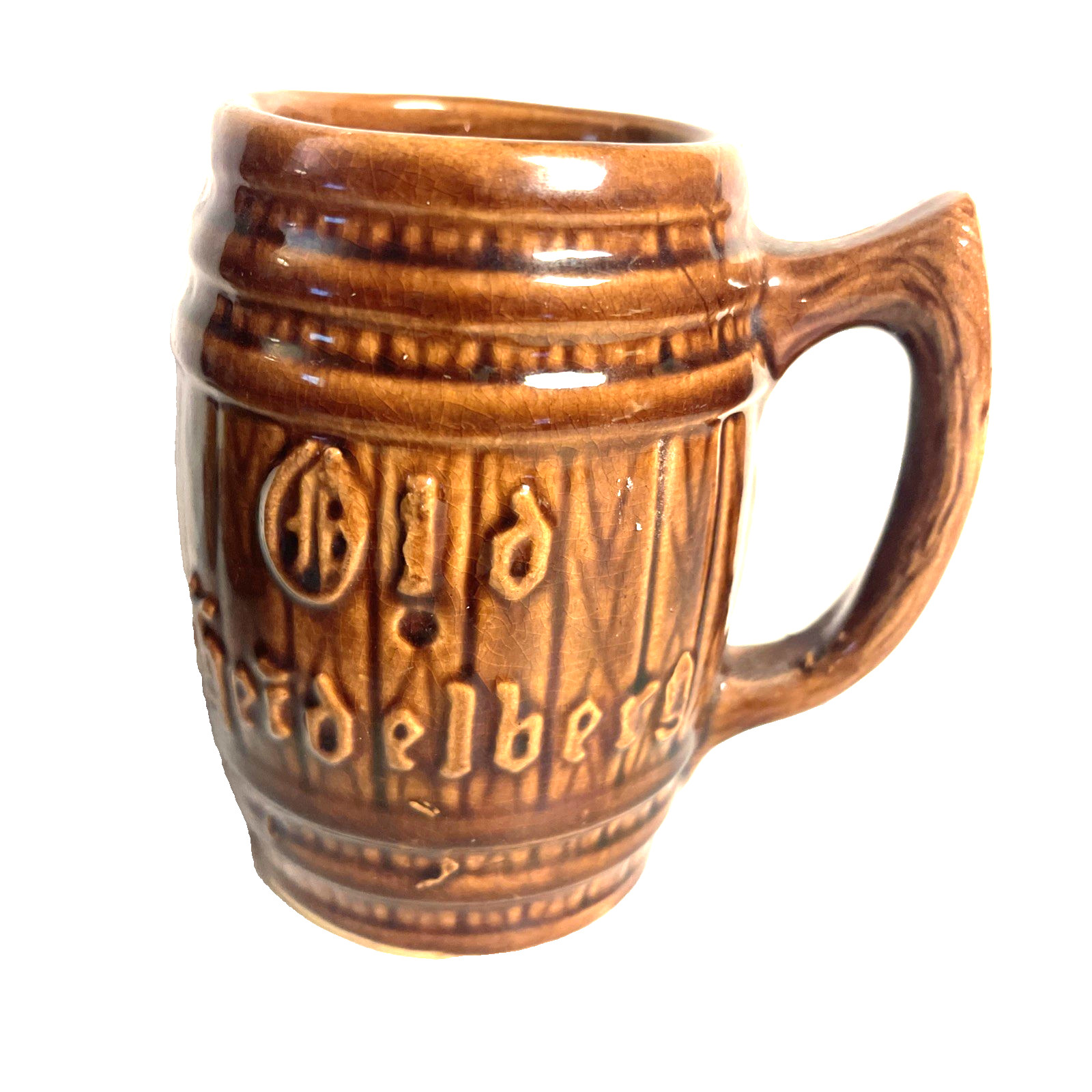 Val Blatz Brewing Co., Milwaukee, WI. Old Heidelberg Ceramic Beer Stein v 1930's