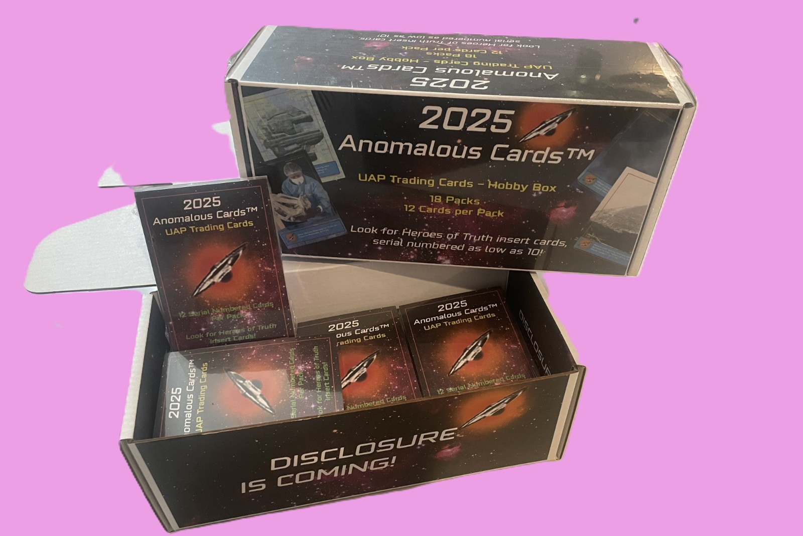 2025 Anomalous Cards Hobby Box - UFO/UAP 18 Packs - Every Card is Serial #'d