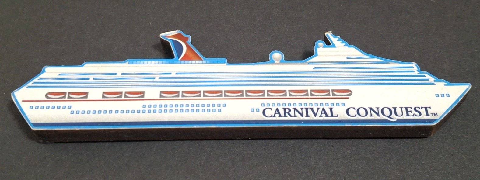 Vintage Rare Carnival Line Conquest Cruise Ship Refrigerator Magnet 4.75\
