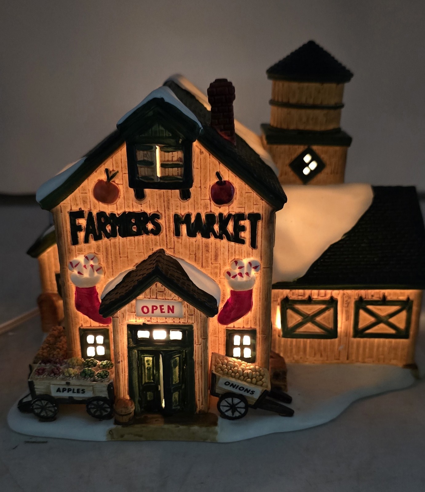 Vintage Lemax 1998 Farmers Market Harvest Crossing #85277 Christmas Village 