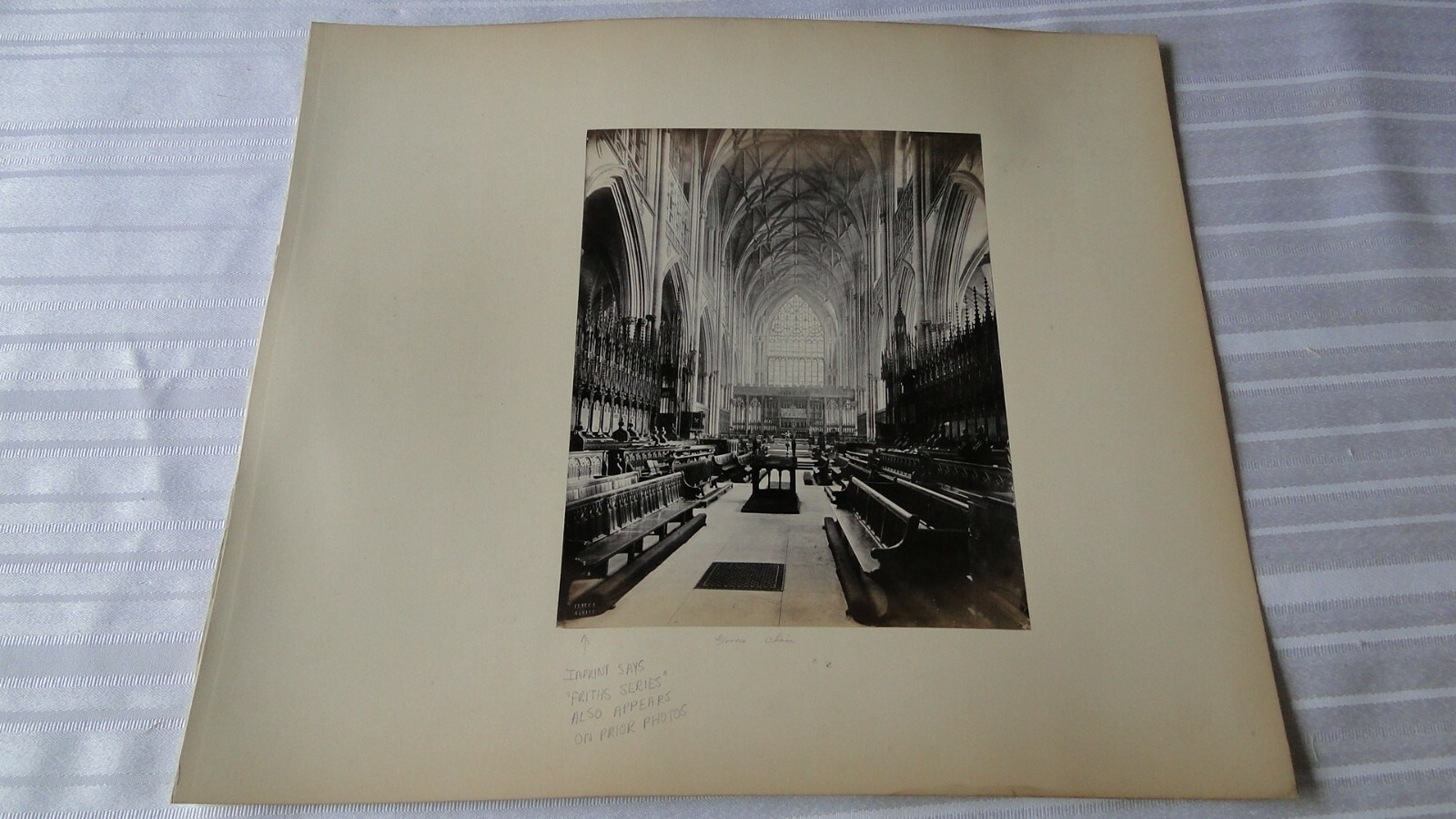 Vintage 19th Century British Albumen Photo York Choir Francis Frith