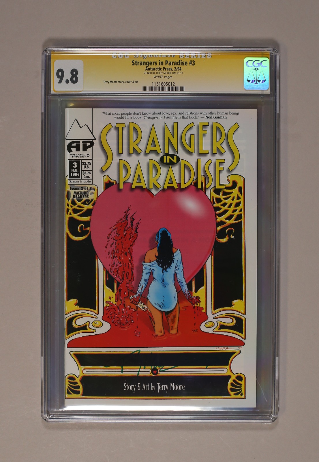 Strangers in Paradise #3 CGC 9.8 SS 1994 1151605012
