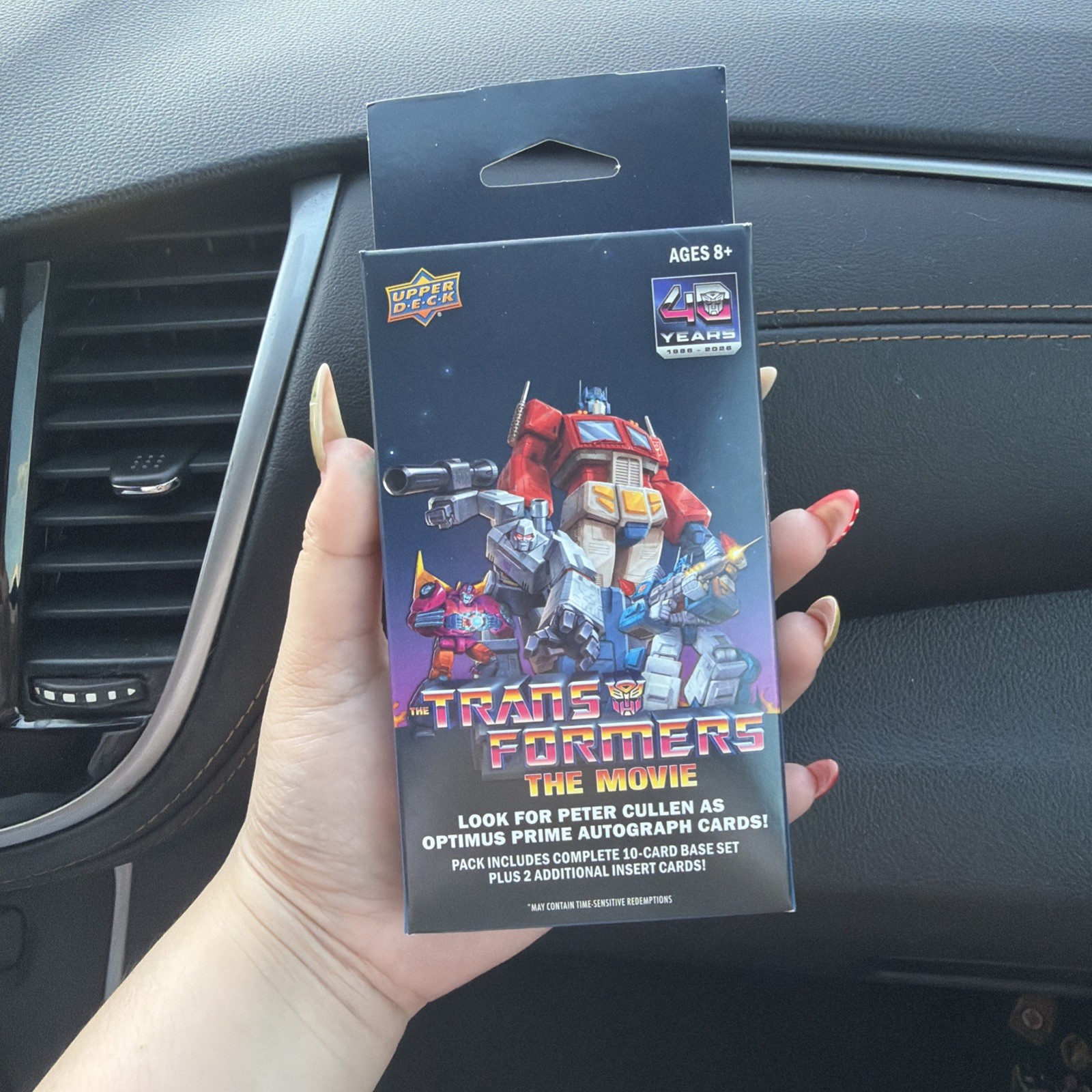 2026 UPPER DECK TRANSFORMERS THE MOVIE CARDS 40TH SPECIAL EDITION HANGER BOX