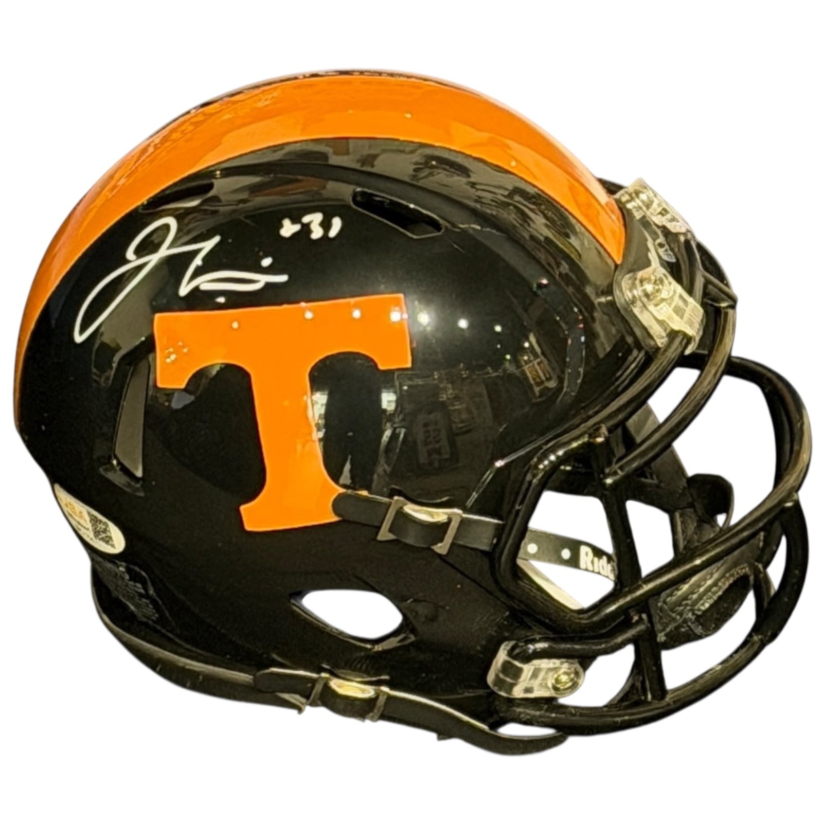 Jamal Lewis Autographed Tennessee Vols (Black Alternate) Mini Helmet - JSA