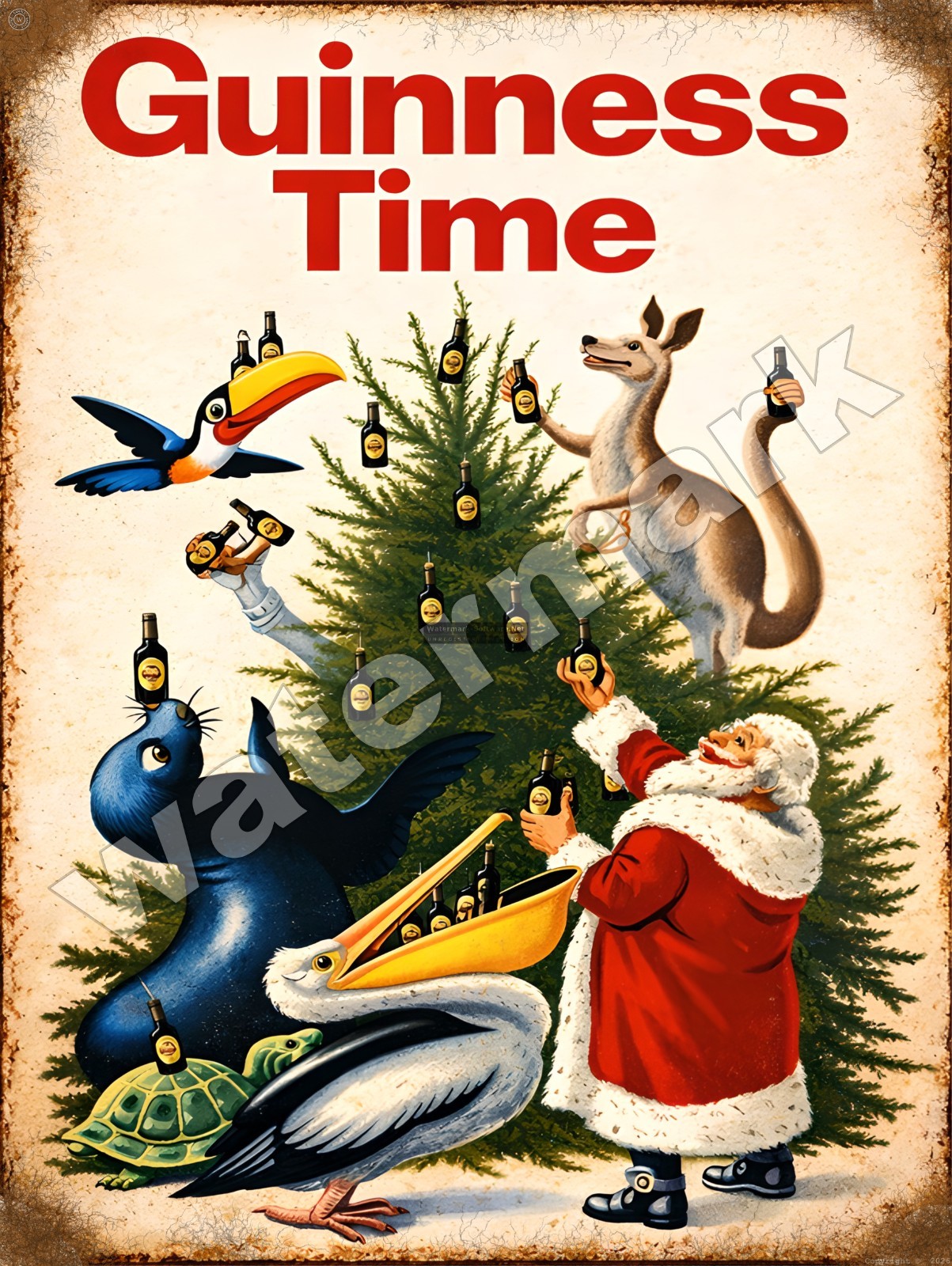 Guinness Time Santa  Sign 9