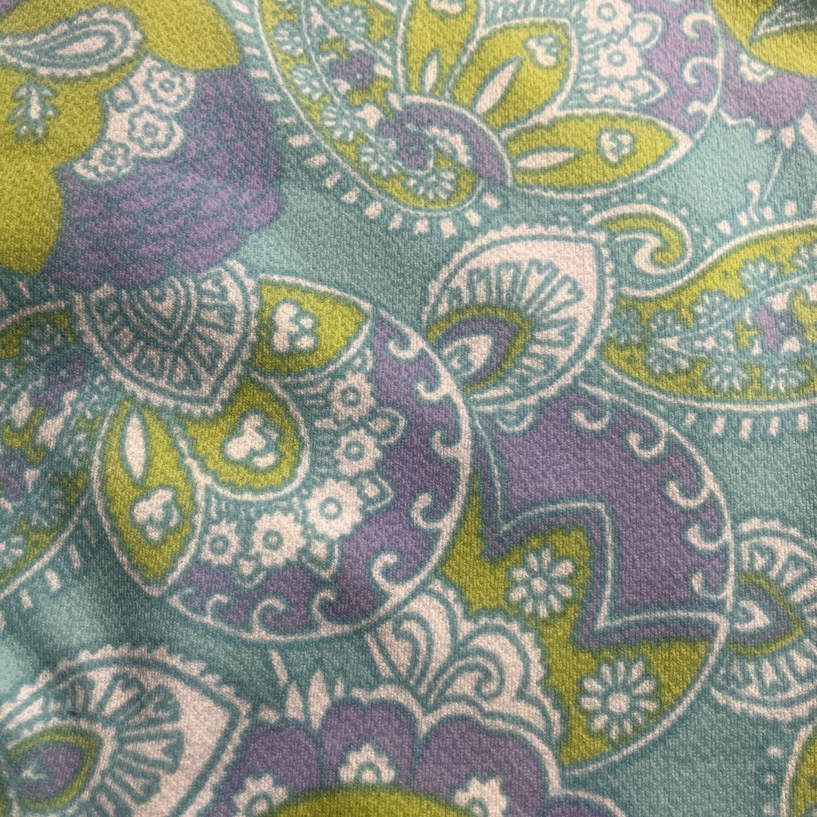 Vintage 1960s Double Knit Fabric; Paisley Print, 60”, 2 yards 
