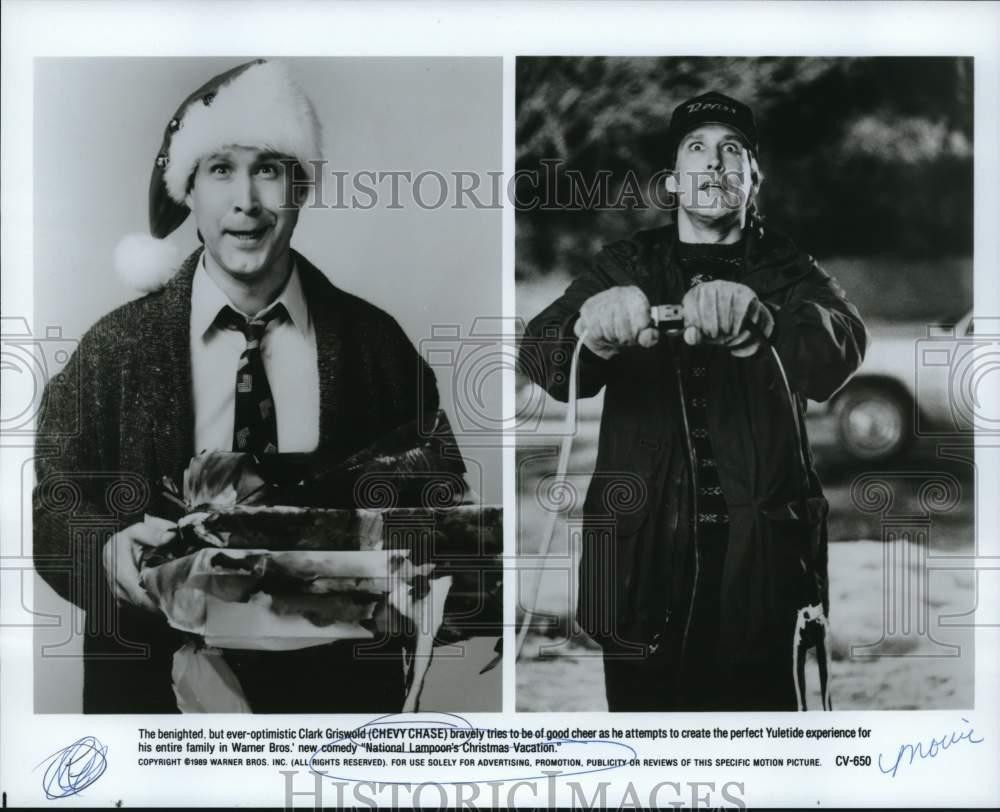 1989 Press Photo Chevy Chase stars in \