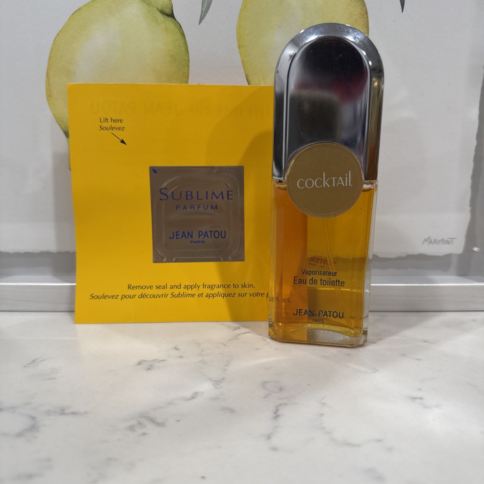 jean patou cocktail 1.7 oz eau de toilette vintage Rare Tester Sampler Bottle BN